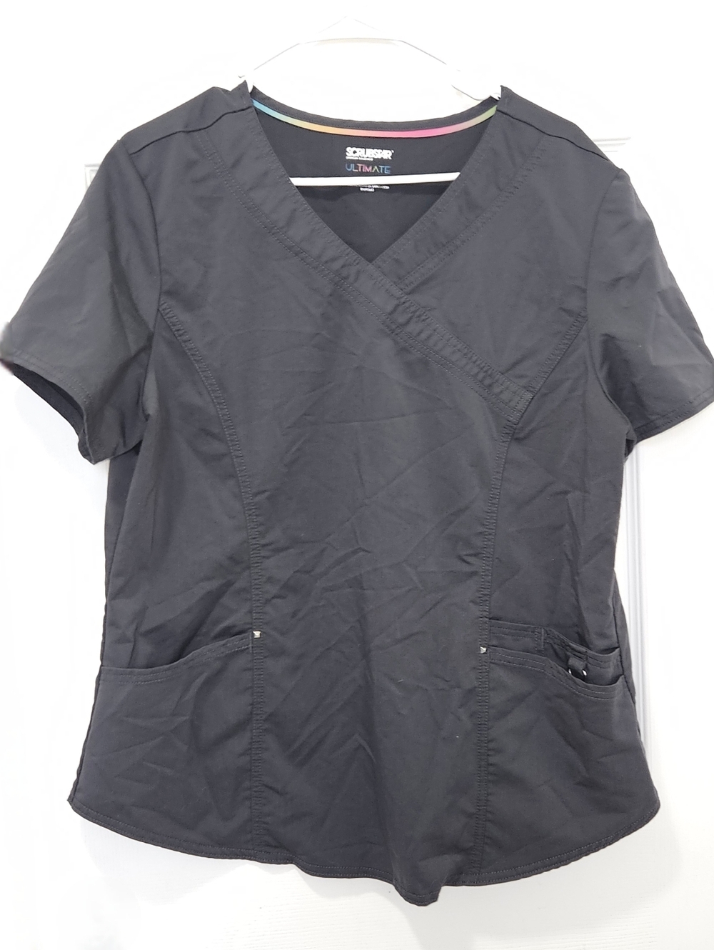 Scrubstar Dark Gray (Pewter) V-Neck Women's Scrub Top with Front Pockets